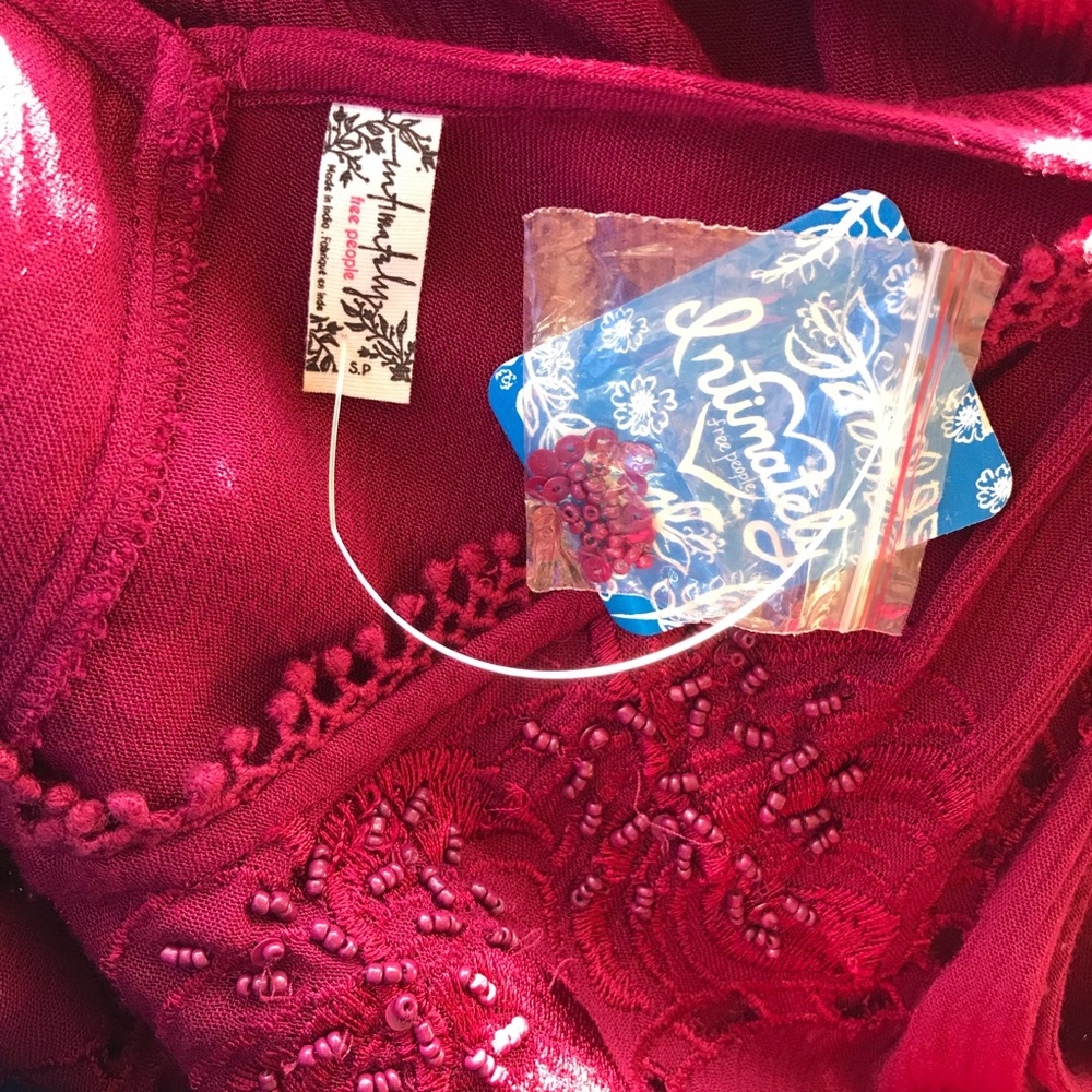 NEW Free People Embellished Slip Dress Beaded - Picture 5 of 8